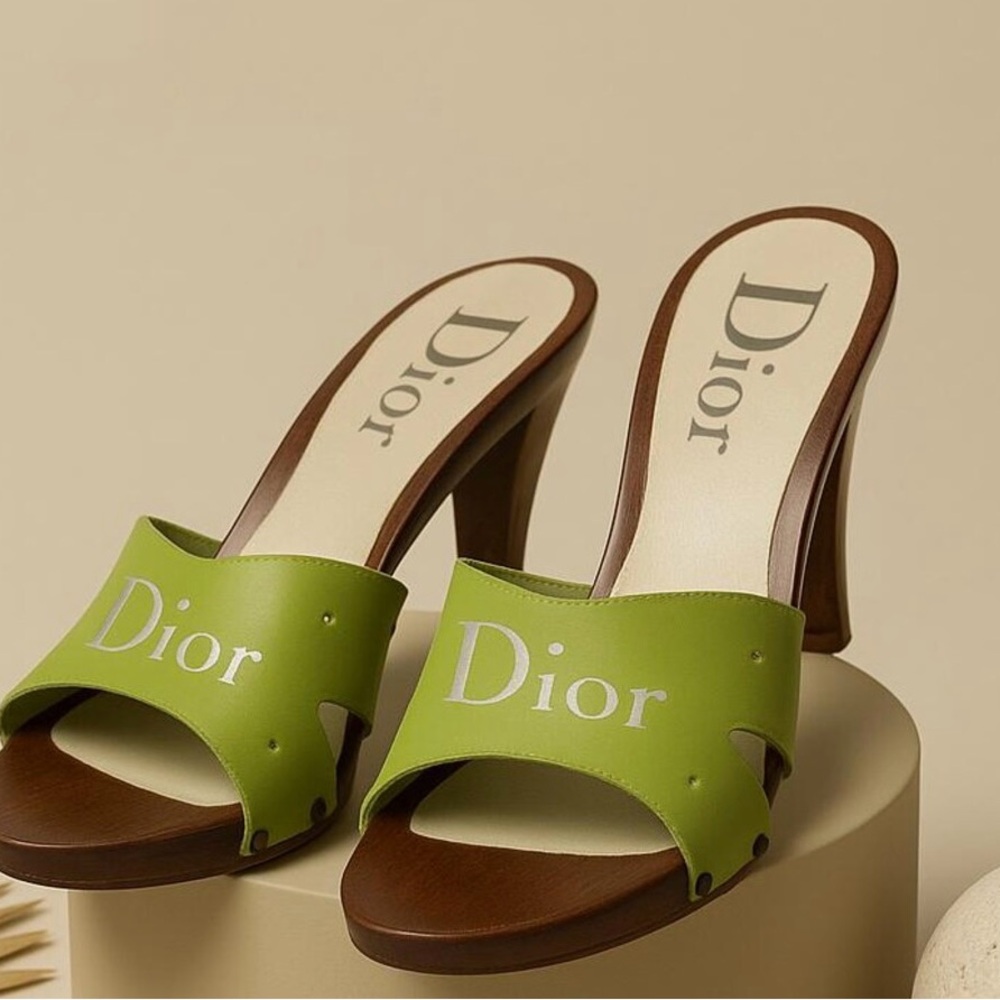 Dior Green Women's Mules